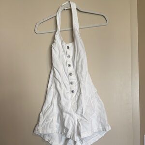 American Eagle Outfitters White Halter Romper